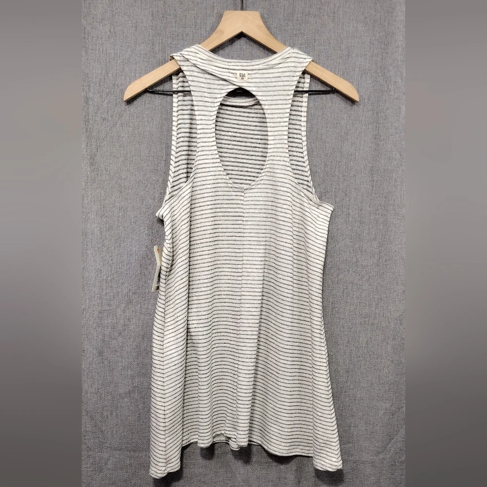 NWT Billabong By and By Cream Striped Swing Dress Women's XS Casual Retro Beach - Picture 7 of 11